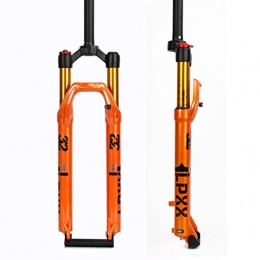 AISHANG Mountain Bike Fork AISHANG 27.5 inch MTB Bicycle Suspension Fork, Mountain Bike Straight Steerer Front Fork, Cycling Front Suspension Fork, Manual Lockout, Travel 120mm, Orange-B