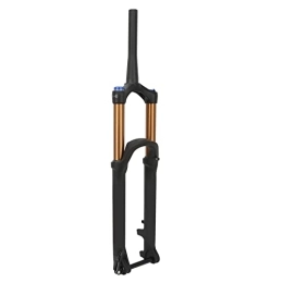 Alomejor Spares Alomejor 27.5 Inch Mountain Bike Suspension Fork, 175mm Stroke Bicycle Front Fork Tapered Steerer Manual Lockout Gold