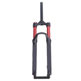 Alomejor Mountain Bike Fork Alomejor 29in MTB Front Suspension Fork Red Double Air Chamber Suspension Straight Steerer Manual Lockout Bike Parts