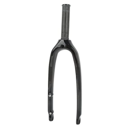 AMONIDA Mountain Bike Fork AMONIDA Carbon Fiber Front Fork, Lightweight High Strength 20in 3K Light Mountain Bike Fork for 28.6mm Straight Tube Folding Bike