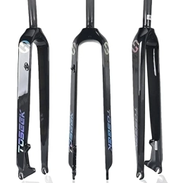 Asiacreate Spares Asiacreate 1-1 / 8" Full Carbon Fiber Fork 26 / 27.5 / 29" Disc Brake MTB Rigid Fork QR 9mm Ultralight Straight Tube Mountain Bike Fork (Size : 26inch)