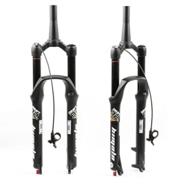 Asiacreate Spares Asiacreate 26 / 27.5 / 29 Inch Mountain Bike Air Suspension Fork 1-1 / 2" 9MM QR Fork Remote Lockout 120mm Travel MTB Air Forks Rebound Adjustment Disc Brake Front Fork (Color : Black, Size : 29in)