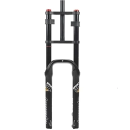 Asiacreate Spares Asiacreate 26 x4.0 Inch Mountain Bike Fork MTB Suspension Fork Rebound Adjustment 1-1 / 8 Travel 140mm Air Fork QR 9mm XC / AM / E-Bike Forks Manual Lockout Double Shoulder (Color : Black)