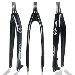 Asiacreate Mountain Bike Fork Asiacreate Carbon Fiber Bike Fork 26 / 27.5 / 29inch 28.6mm Threadless Tapered Tube Mountain Bike Rigid Forks QR 9mm Disc Brake Lightweight Front Fork For Bikes (Size : 26inch)