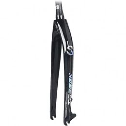 Auoiuoy Mountain Bike Fork Auoiuoy T800 MTB Front Fork Full Carbon Fiber MTB Bike Rigid Fork, Ultralight Bicycle Front Fork, Disc Brake, 9MM Quick Release, Black-27.5inch