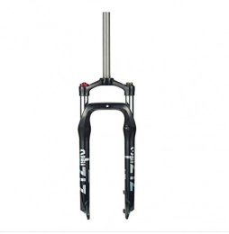 B Bolany MTB Front Fork 26 Inch Ultralight Aluminum Alloy Mountain Bike Suspension Air Pressure Bicycle Pneumatic Shock Absorber Front Fork 4.0 Tire Silver