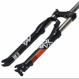 BEZARA Spares BEZARA 26 Inch Mountain Bike Forks Hydraulic Suspension Straight Tube Unisex Ultralight Gas Shock Absorber(Color:Orange)