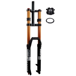 FukkeR Spares Bicycle Fork Air Suspension Shock Absorber 27.5 29 Inch Mountain Bike Front Forks 9 * 100mm QR 150mm Travel Straight Steerer 1-1 / 8'' Disc Brake Damping (Color : Black silver, Size : 27.5inch)