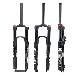 qidongshimaohuacegongqiyouxiangongsi Mountain Bike Fork Bicycle fork MTB Shock-absorbing Front Fork Bicycle Fork Aluminum Alloy Double Shoulder Double Air Chamber Suspension 26 / 27.5 / 29 Inch MTB 100mm Bike Fork (Color : Red)