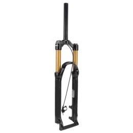 Tbest Mountain Bike Fork Bicycle Front Fork, 29in Bike Suspension Front Fork Mountain Bike Front Forks Bicycle Shock Absorber Front Fork Remote Lockout Tapered Steerer Gold