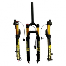 QHY Spares Bicycle Suspension Fork 27.5" Air Shock AM MTB Bike Fork 29" Remote Lockout Straight Steerer 1-1 / 8" QR 9mm Travel 100mm (Color : Black yellow-RL, Size : 26inch)