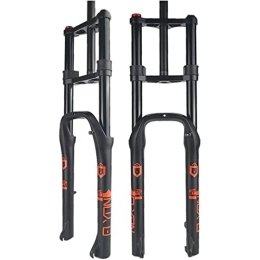  Mountain Bike Fork Bike Fork MTB Air Fork 4.0 Tire Bike Suspension Fork 160mm Travel Straight Tube Front Fork 26 Inch Fat Damping Adjustable For Snow Beach Outdoor Sport Cycling
