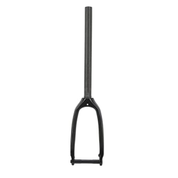 BOROCO Mountain Bike Fork Bike Front Fork, Carbon Fiber Front Fork 16 Inches 305 Hard Front Fork with Straight Tube Flat Disc Brake Thru Axle for Mountain Bike Folding Bike 3K Glossy