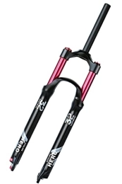HSQMA Mountain Bike Fork Bike Suspension Fork 26 / 27.5 / 29'' MTB Air Fork 115mm Travel 1-1 / 8 Straight / Tapered Bicycle Front Fork Rebound Adjustable Disc Brake QR 9mm (Color : Straight HL, Size : 26inch)