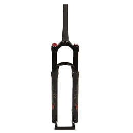 Tbest Mountain Bike Fork Bike Suspension Fork 29 Inch Mountain Bike Front Fork Aluminum Alloy Tapered Steerer Manual Lockout Shock Absorber Pressure Front Fork for Off Road Venues Black