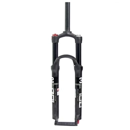 SJHFG Mountain Bike Fork Bike Suspension Forks, Agnesium Alloy Double Chamber Air Pressure Shock Absorber Fork Suspension Mountain Bike Bicycle (Color : Black, Size : 27.5in)