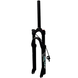 SHKJ Mountain Bike Fork Bike Suspension Forks Disc Brake Fork 24 Inch MTB Bicycle Forks Straight Tube 1-1 / 8" Quick Release Travel 80mm Manual / Remote Lockout (Color : Black wire control, Size : 204)