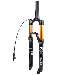 Bktmen Spares Bktmen Mountain Bike Fork Rebound Adjustment Tapered and Straight Manual / Remote Lockout Magnesium Alloy Front Fork (Color : Tapered Remote, Size : 29 inches)