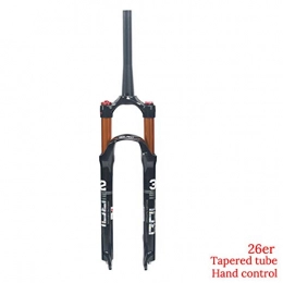 BOLANY Spares BOLANY Mountain Bike Front Fork26 / 27.5 / 29 inch Suspension MTB Gas Fork Smart Lock Out Damping Adjust 100mm Travel Straight / Tapered Tube Bicycle Front Fork (26er, Tapered tube hand control)