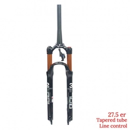 BOLANY Spares BOLANY Mountain Bike Front Fork26 / 27.5 / 29 inch Suspension MTB Gas Fork Smart Lock Out Damping Adjust 100mm Travel Straight / Tapered Tube Bicycle Front Fork (27.5er, Tapered tube line control)