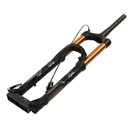 BOLORAMO  BOLORAMO Bike Front Fork, Good Locking Control 27.5in 175mm Aluminum Alloy Bike Damping Suspension Fork Gold Tapered Steerer High Strength for Replacement