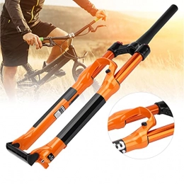 BOLORAMO Mountain Bike Fork BOLORAMO Shoulder Control Front Fork, Rebound Adjustment Bike Front Fork Alloy Material Good Locking Control for for 27.5in Mountain Bike