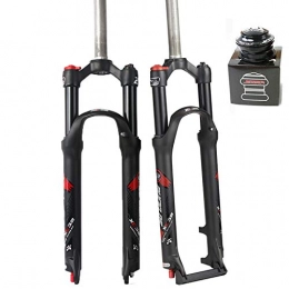 BUCKLOS Spares BUCKLOS UK STOCK 26 / 27.5 / 29 inch Mountain Bike Fork Travel 100 with Fork Headset, Oil / Spring MTB Suspension Forks Rebound Damping, 1-1 / 8" Straight Tube Bicycle Front Fork Shock Absorber Disc Brake
