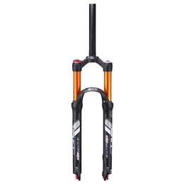 BZLLW Mountain Bike Fork BZLLW Bicycle Fork, Aluminum Alloy Bike Suspension Fork 27.5 Inches Bicycle Bike Forks 1-1 / 8" 26" Disc Brake Damping Adjustment Unisex Travel 120mm (Size : 27.5in)