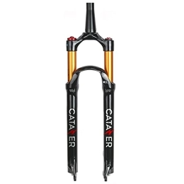 catazer Spares CATAZER MTB Air Suspension Fork, 26 / 27.5 / 29er Travel 120mm, QR 9mm Hydraulic / Remote Lockout Standard Tapered Stem Tube XC AM Ultralight Mountain Bike Front Forks (Tapered-Hydraulic Lock, 27.5")