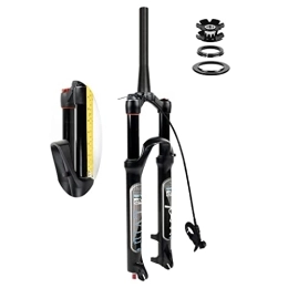 CEmeLi Mountain Bike Fork CEmeLi 26 27.5 29 inch Mountain Bike Suspension Fork 160mm Travel Fork 1-1 / 8" Bicycle Air Forks for Downhill Cycling - Black (Tapered Remote Lockout 29 inch)