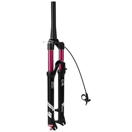 CEmeLi Mountain Bike Fork CEmeLi Bicycle Suspension Fork 26 27.5 29 Inch, Ultralight Alloy Mountain Bike Air Fork Travel 140mm Straight / Tapered Tube for 1.5-2.45" Tires (Tapered Remote Lock Out 27.5 inch)