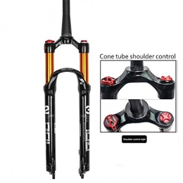 CHUDAN Spares CHUDAN 26 / 27.5 / 29 mountain bike front fork, Disc brake Pneumatic shock absorption shoulder control 1-1 / 8"stroke 100mm, Ultralight magnesium alloy Cone tube / Straight tube, A, 29in