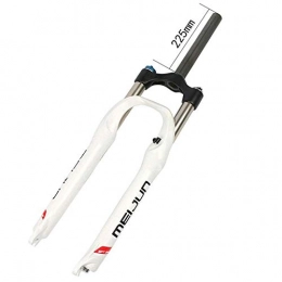 WANGP Spares Cycling Fork Mountain BikeShock Absorber, 26" Aluminum Alloy Front Bridge Hydraulic Control 1-1 / 8" Travel 100mm For Road Bikes Cycling, White