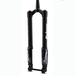 NEZIAN Mountain Bike Fork Cycling MTB Forks Mountain Bike Suspension Fork Thru Axle 15mm MTB Air Suspension Fork Travel 140mm Rebound Adjust 28.6mm Tapered Tube Manual Lockout Aluminum Alloy ( Color : Black , Size : 27.5inch )