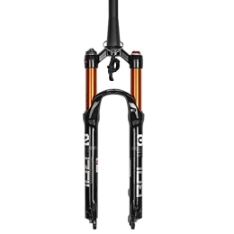 LSRRYD Mountain Bike Fork Cycling Suspension Bicycle Suspension Fork 26 27.5 29 In Black Mountain Bike Double Air Chamber Fork Conical Tube Shoulder Control Remote Lock Out Disc Brake 1-1 / 8" ( Color : A , Size : 27.5inch )