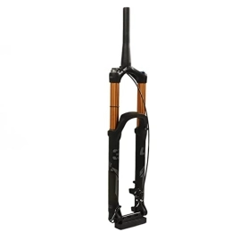 Demeras Spares Demeras Bike Suspension Fork, 27.5in 175mm Bike Front Fork Gold Tapered Steerer for Replacement