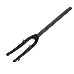 DFNBVDRR Mountain Bike Fork DFNBVDRR 20“406 / 451 Rigid Fork 1-1 / 8'' Straight Tube C / V Brake Carbon Fiber Hard Fork QR 9mm Folding Bike Front Fork (Color : UD Glossy, Size : 20'')