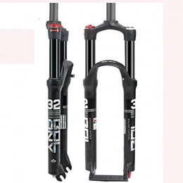DGHJK Spares DGHJK Bike Suspension Fork, Bicycle MTB Suspension Fork, Mountain Bike Cycling Front Suspension Fork, Straight Steerer Front Fork, Double Air Chamber System, Suspension Air Fork, Aluminum Alloy Pneumatic