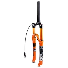 DGHJK Spares DGHJK Mountain Bike Suspension Fork 26 27.5 29 inch, Straight / Tapered QR 9mm Travel 120mm MTB Forks Ultralight Alloy - Orange