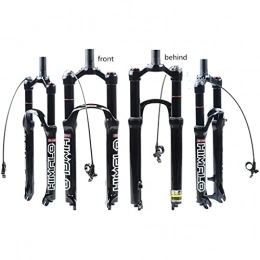 DIESZJ Mountain Bike Fork DIESZJ Bike Suspension Fork, 26in Bike Suspension Forks, Straight Tube Shoulder Control MTB Bicycle Shock Absorber 100mm Travel 1" 1 / 8 Disc 27.5 / 29" Wheel Air Fork