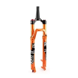 Dunki Mountain Bike Fork Dunki Air Suspension Fork 27.5" 29" Manual Lockout XC Mountain Bike Front Forks Travel 100mm 1-1 / 8” Straight Disc Brake QR 9mm Rebound Adjust (Orange 27.5")