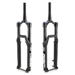 DYSY Mountain Bike Fork DYSY Mountain Bike Fork 29 Inch, Aluminum Alloy 1-1 / 2" Conical Tube Steerer 27.5 Inch MTB Bicycle Front Fork Manual Locking Axle 15 * 110mm (Color : Black, Size : 29 inch)