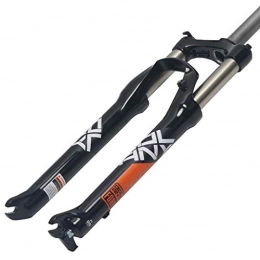 DZGN Mountain Bike Fork DZGN 26 27.5 29 In Mountain Bike Suspension Fork High Carbon Steel Downhill Fork MTB Air Fork Stroke 100mm Black White, B, 26inch