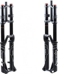 fffff Spares fffff Mountain Bicycle Suspension Forks, Road Bike Forks Adjust for Bike Air Double Shoulder Downhill Rappelling Shock Absorber (Size : 27.5inch)