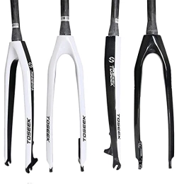 COCKE Spares Fork Full Carbon Fiber Bike Front Fork 26 / 27.5 / 29"Mountain Bicycle XC 100Mm Tapered Tube Bicycle Front Fork 500G Carbon Lightweight Bike Fork, White, 27.5 inch