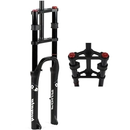 GAOZHE Spares GAOZHE 26 in Bike Suspension Forks 1-1 / 8 Steerer 140mm Travel QR E-Bike Front Fork MTB Bicycle Air Forks Snow Fat For 4.0" Fat Tire ATB / BMX 2850g (Delivery from USA) (Color : Black, Size : 26in)