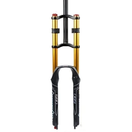 GAOZHE Spares GAOZHE MTB Downhill Mountain Bike Fork 26" 27.5" 29" 1-1 / 8" Straight Tube Travel 130mm Air Front Suspension Fork QR 9mm Double Shoulder Control Suspension Forks for AM Bicycles