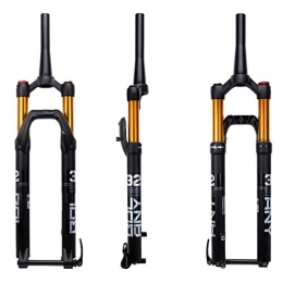 HANHJ MTB Fork 27.5/29 Inch, Magnesium Alloy MTB Bike Shock 39.8mm Straight Tube Steerer 120mm Travel Air Fork,27.5inch-Cone line control