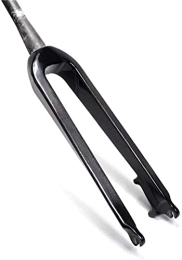 HAO KEAI Mountain Bike Fork HAO KEAI MTB Bicycle Suspension Fork Cycling Fork 26 27.5 Inch Mountain Bike 3K Carbon Fibre Fork Ultralight Disc Brake 1-1 / 8" Black 450g EN (Color : Bright black, Size : 27.5inch)