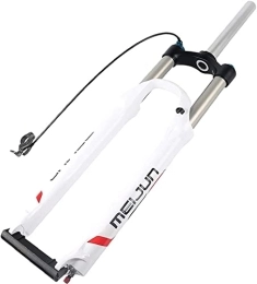 HAO KEAI Spares HAO KEAI MTB Bicycle Suspension Fork MTB Bicycle Fork 26 / 27.5 Inch Air Suspension Fork Disc Brake Mountain Bike Fork QR 105mm Travel Straight 1-1 / 8" HL / RL (Color : B-White, Size : 27.5inch)